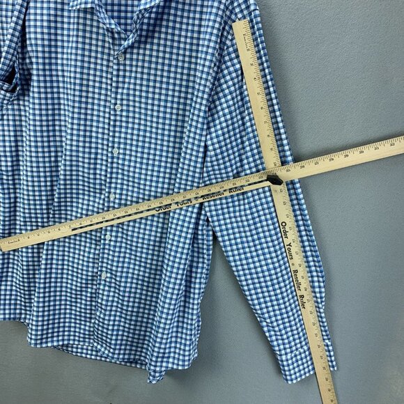 Ministry of Supply Shirt Mens XXL Blue Button Up Long Sleeve Performance Wicking - Picture 13 of 16